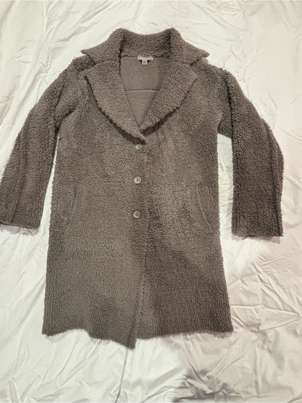 Barefoot Dreams CozyChic Long Coatigan Taupe S/M